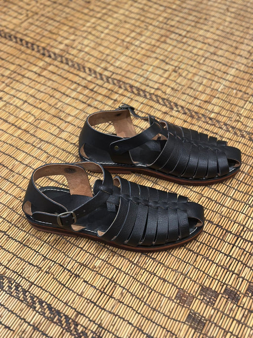 Men Leather Sandals ~ Black