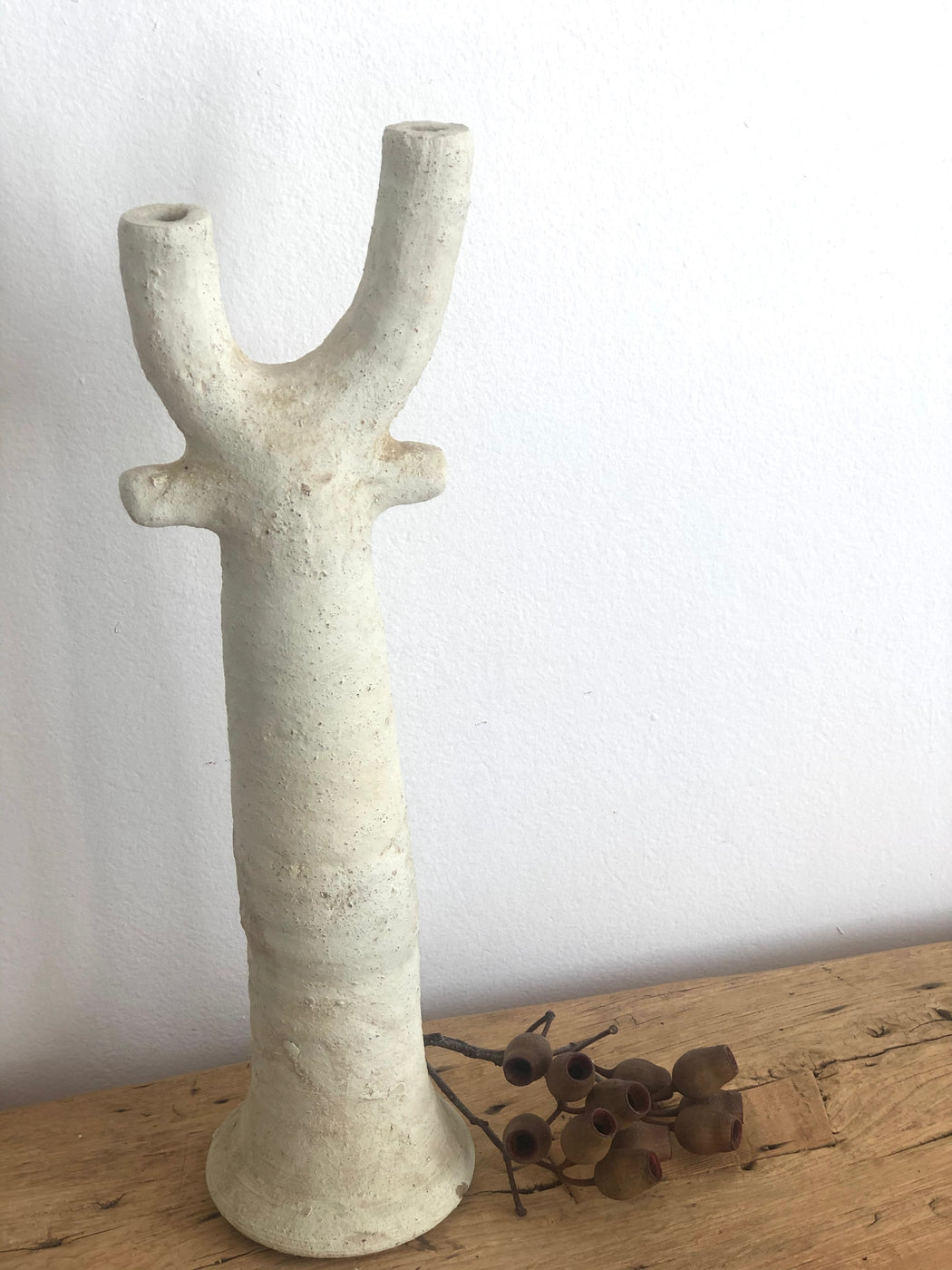 White Moroccan Ceramic Vessel