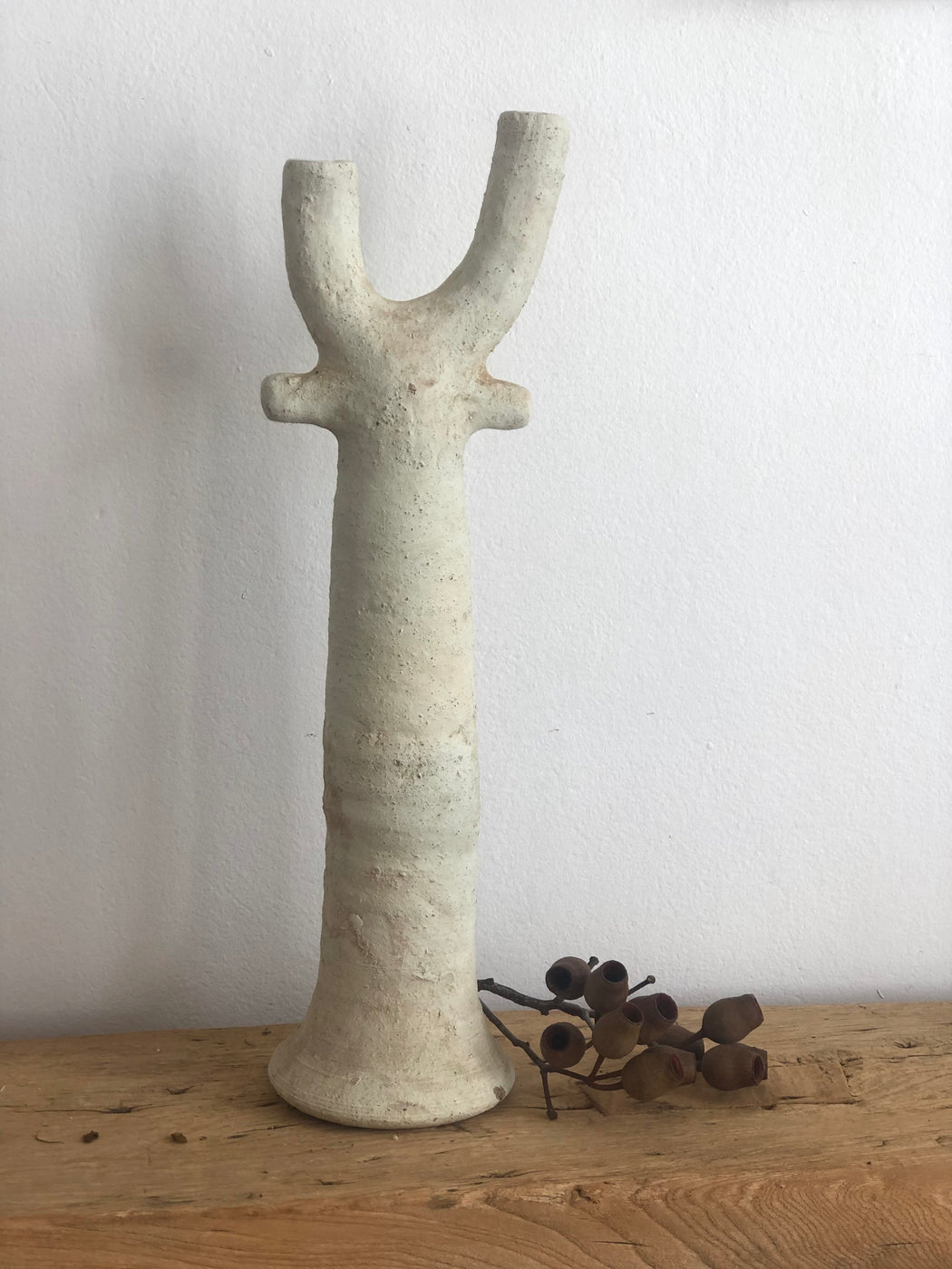 White Moroccan Ceramic Vessel