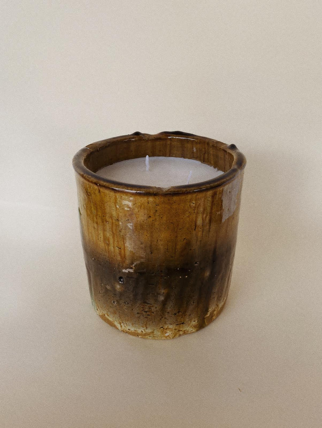Tamegroute Ceramic Candle — Three Wicks