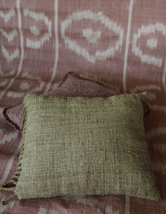 Hand-spun Silk and Cotton Cushion